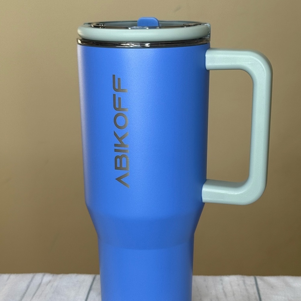 ABIKOFF Blue Travel 30oz Tumbler Water Bottle